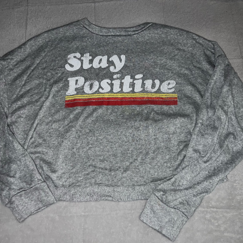 Stay positive crop top sweater